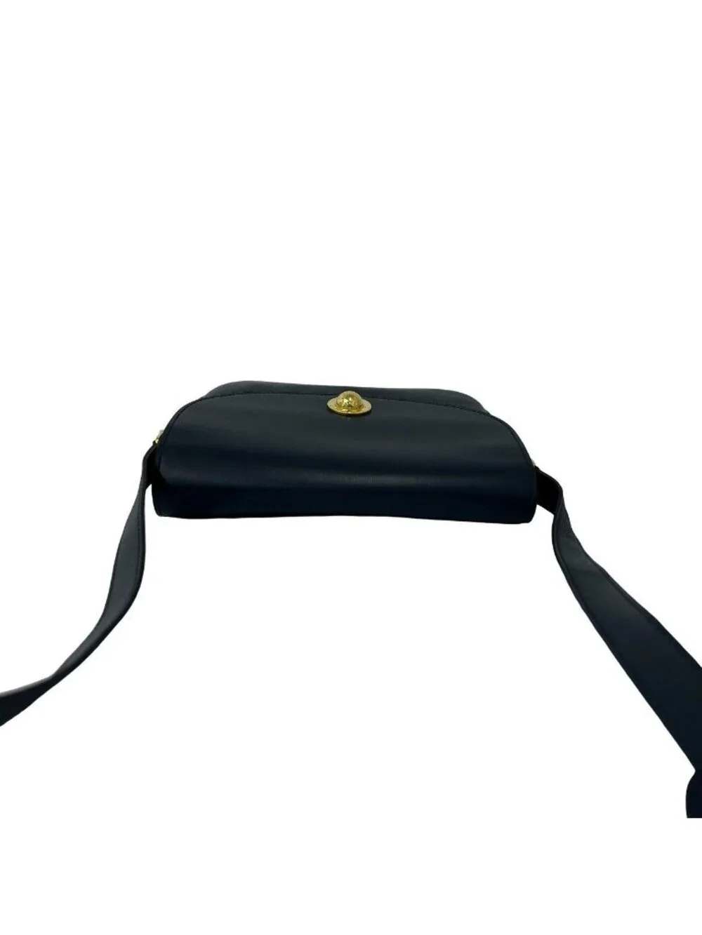 Celine Vintage Star Ball Logo Leather Mini Shoulder Bag Pochette Navy